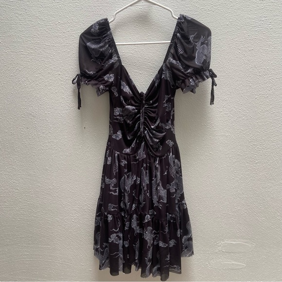 Blackmilk Lucky Dragon Short Tea Party Dress - Picture 2 of 4